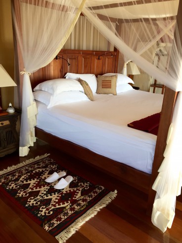 Bed in our lodge at Olare Mara