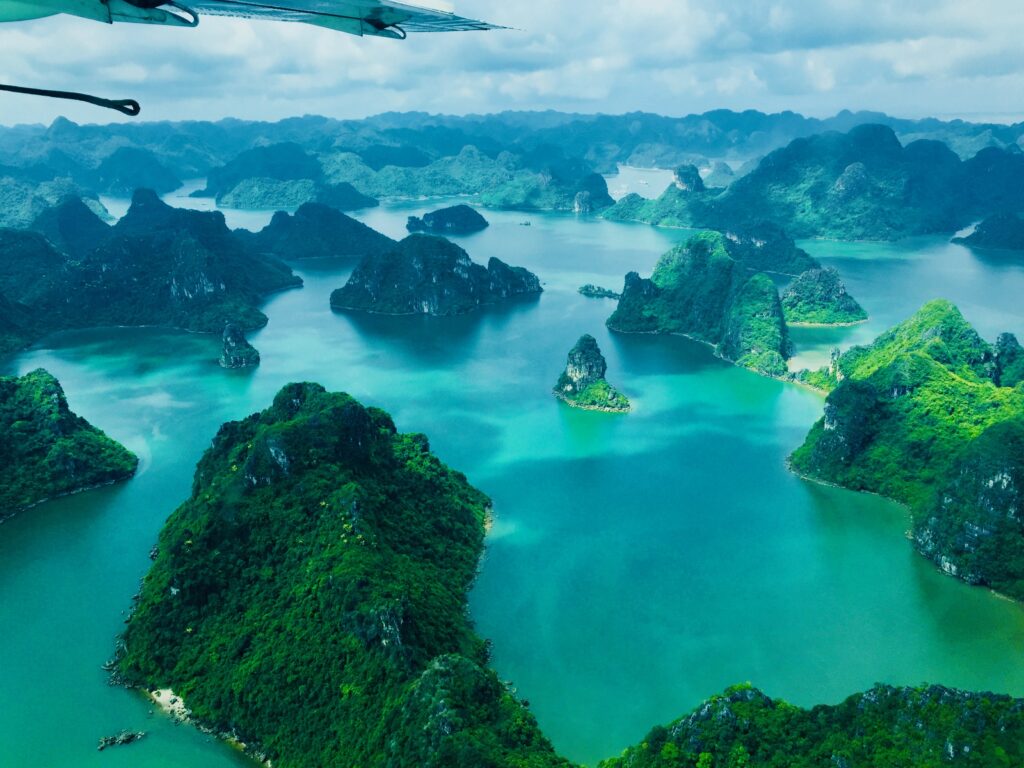 halong bay from the air