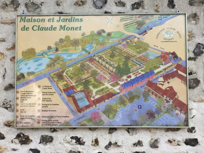Map of Monet's house and garden, Giverny