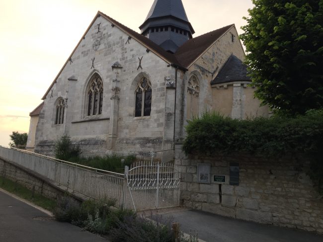 The church with Monet's grave