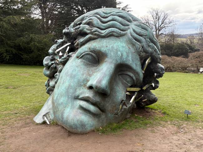 Daniel Arsham head Yorkshire Sculpture Park
